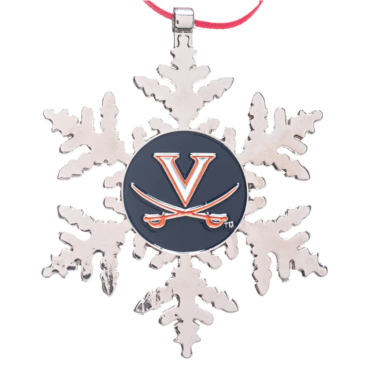 Virginia Cavaliers (UVA) Snowflake Christmas Ornament