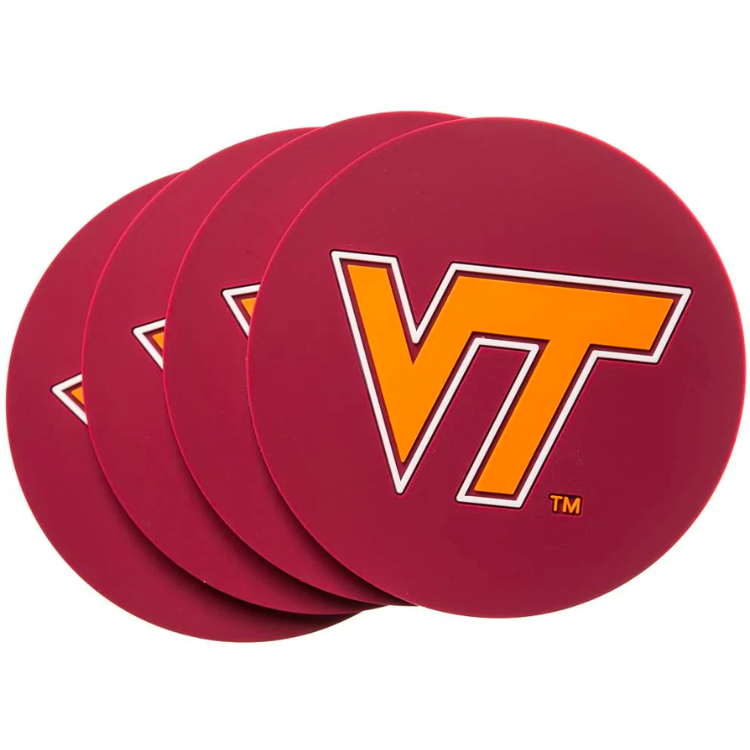 Virginia Tech Hokies 4-Pack PVC Coasters