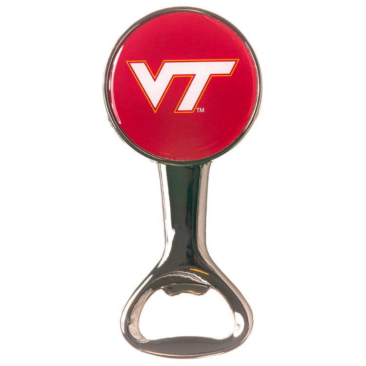 Virginia Tech Hokies Round Magnetic Metal Bottle Opener