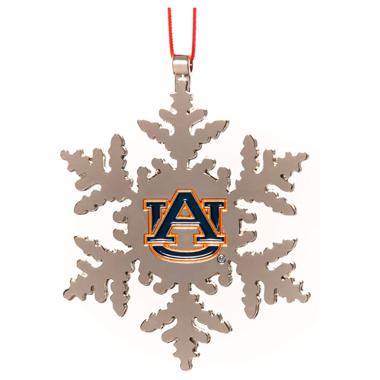 Auburn Tigers Snowflake Christmas Ornament
