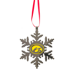 Iowa Hawkeyes Snowflake Christmas Ornament
