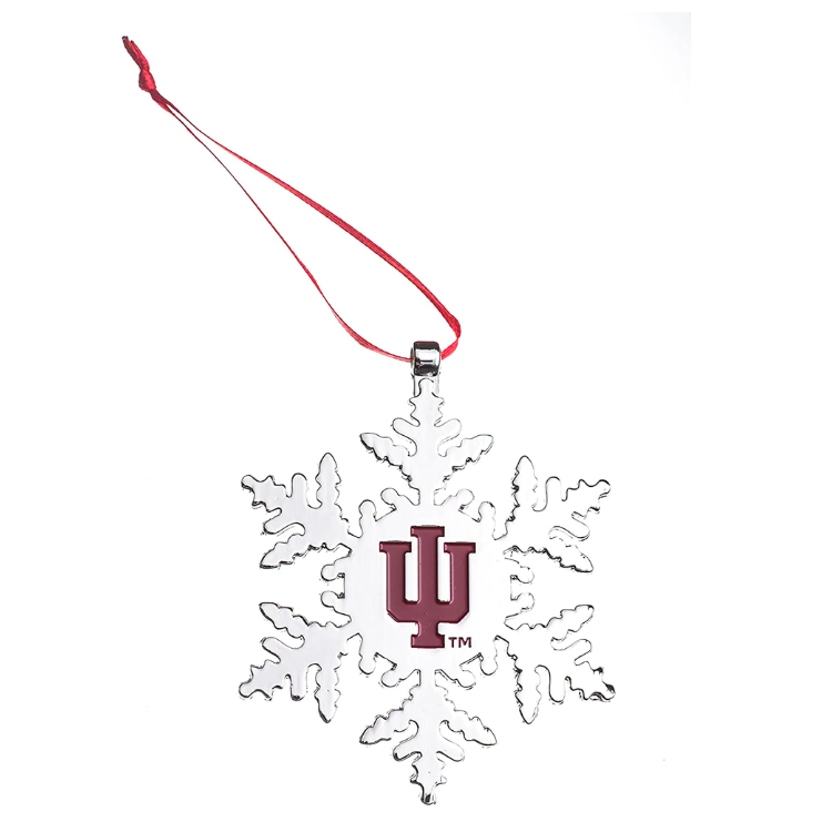 Indiana Hoosiers Snowflake Christmas Ornament