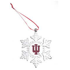 Indiana Hoosiers Snowflake Christmas Ornament
