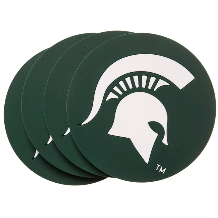 Michigan State Spartans 4-Pack PVC Coasters