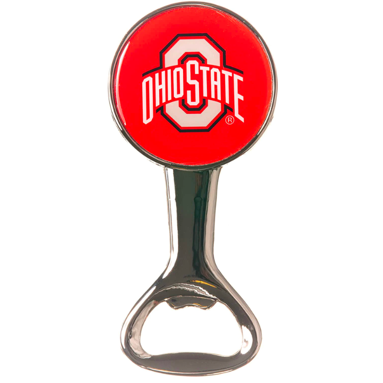 Ohio State Buckeyes  Round Magnetic Metal Bottle Opener