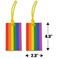 Gay Pride Rainbow Flag Pack of 2  Luggage Tags