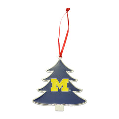 Michigan Wolverines Tree Shaped Metal Christmas Ornament