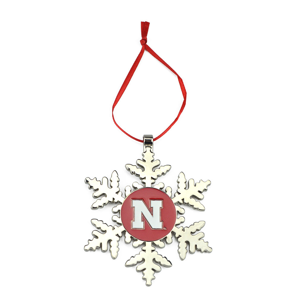 Nebraska Cornhuskers Snowflake Christmas Ornament
