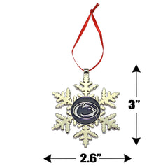 Penn State Nitty Lions Snowflake Christmas Ornament