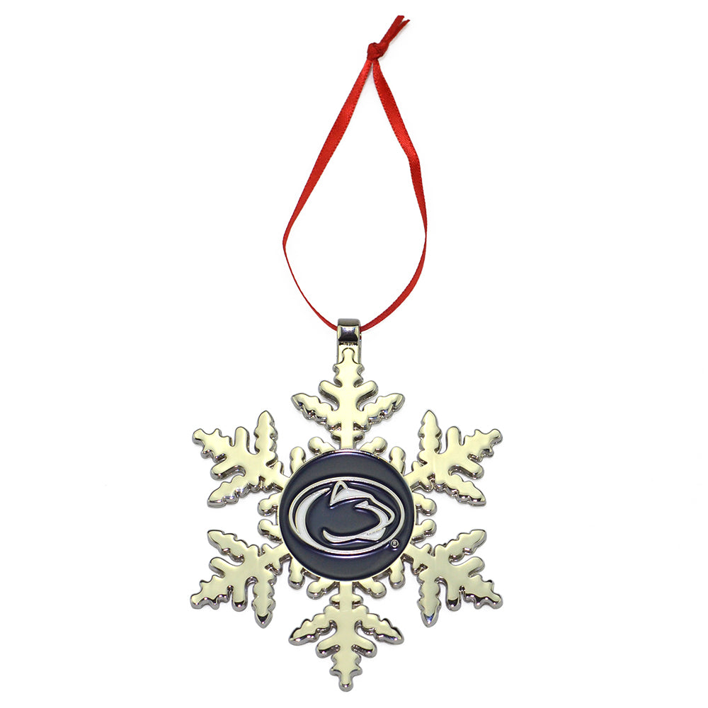 Penn State Nitty Lions Snowflake Christmas Ornament