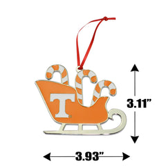 Tennessee Volunteers Candy Cane Sleigh Christmas Ornament