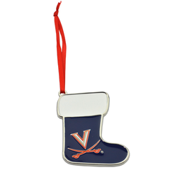 Virginia Cavaliers Stocking Metal Christmas Ornament