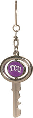 TCU Horned Frogs Spinning Key Shaped Keychain