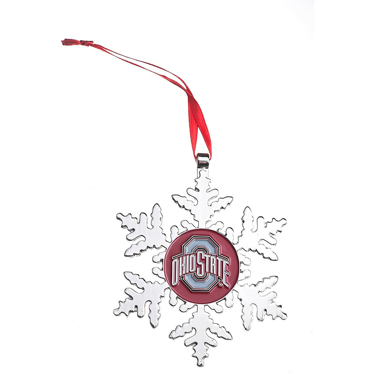 Ohio State Buckeyes Snowflake Christmas Ornament