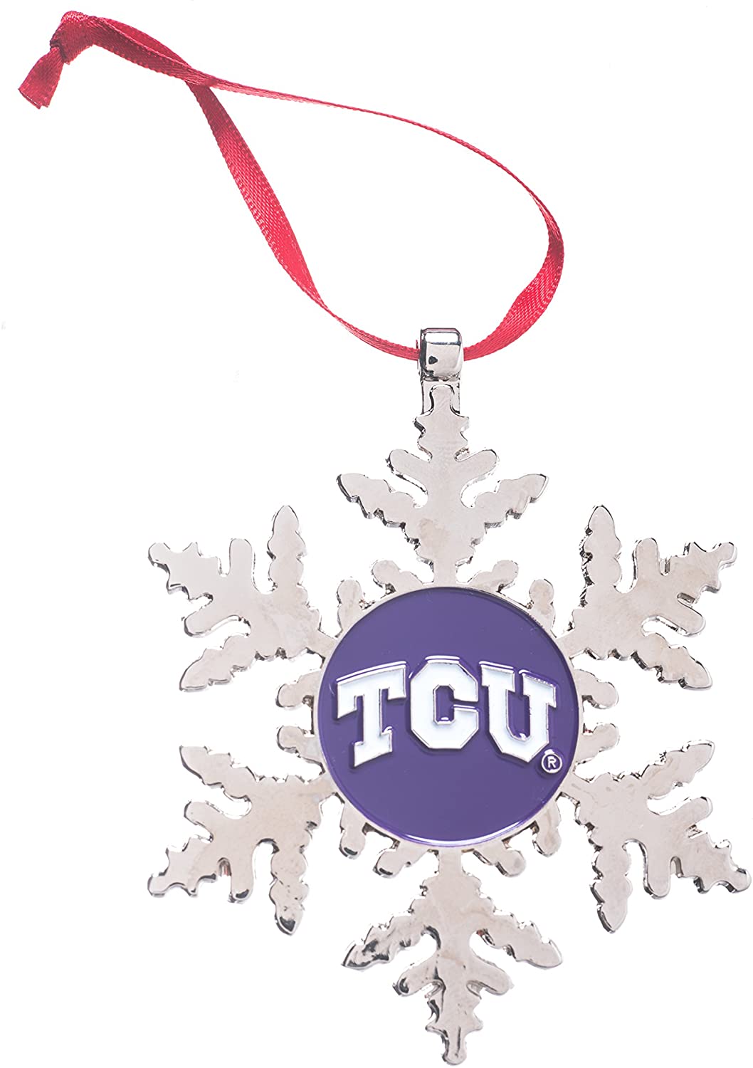 TCU Horned Frogs Snowflake Christmas Ornament