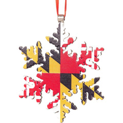 Maryland Flag Snowflake Christmas Ornament