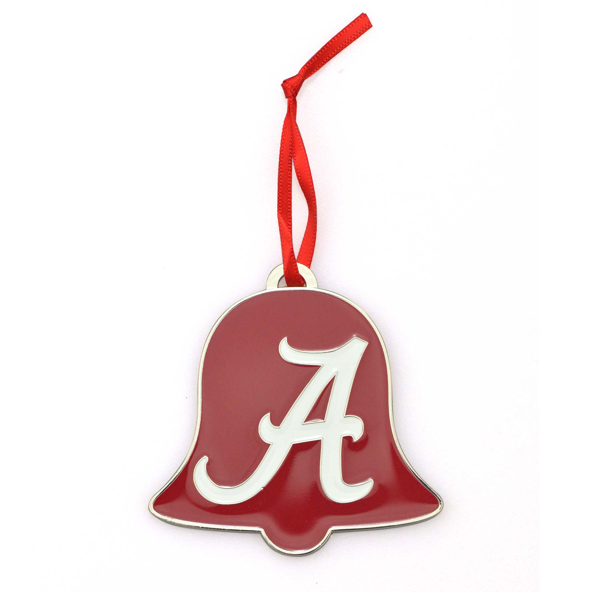 Alabama Crimson Tide Bell Shaped Metal Christmas Ornament