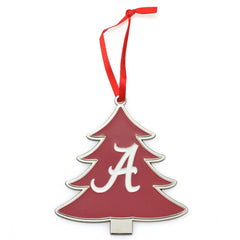 Alabama Crimson Tide Tree Shaped Metal Christmas Ornament