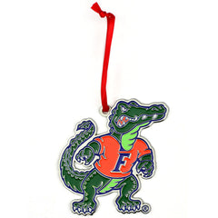 Florida Gators Mascot Metal Christmas Ornament