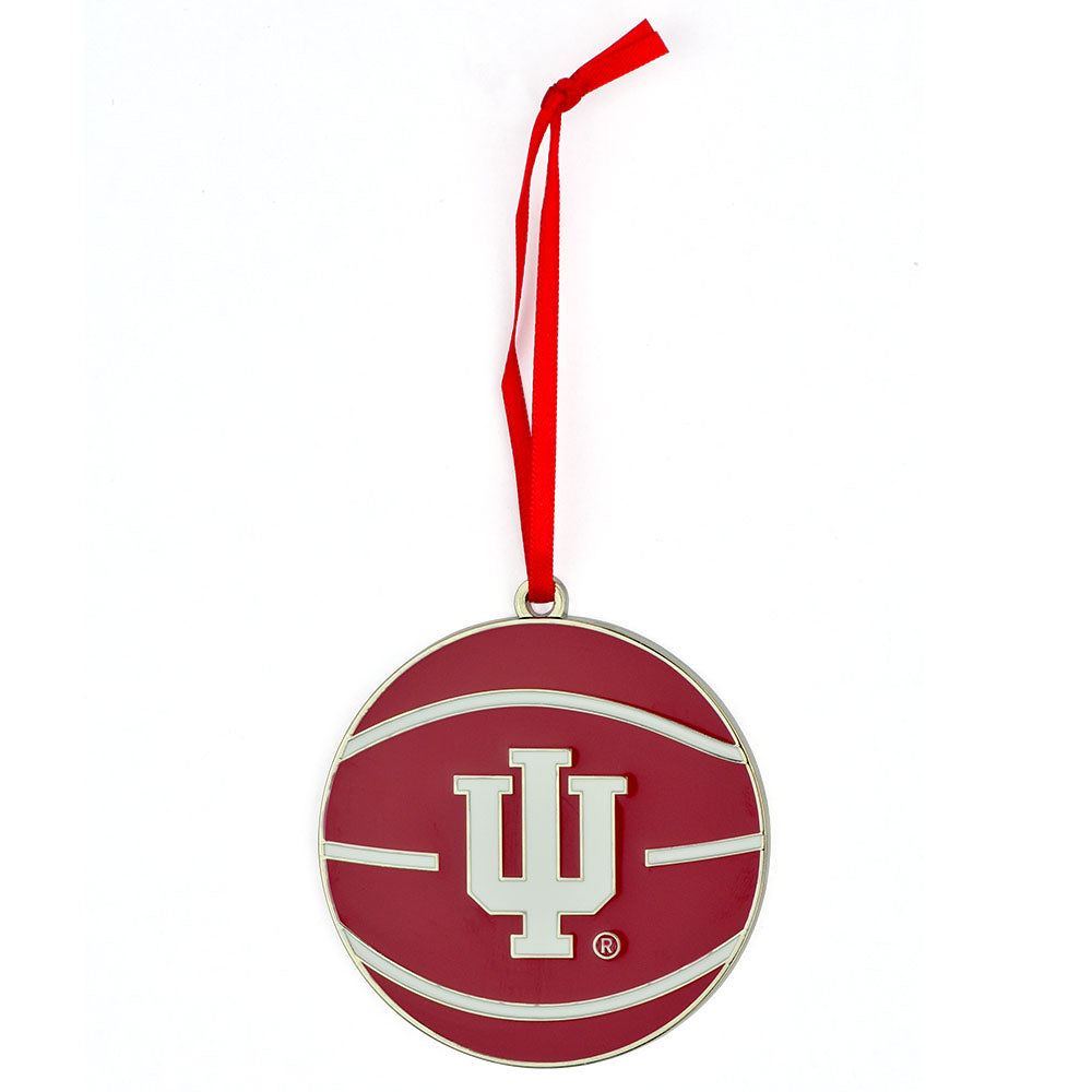 Indiana Hoosiers Basketball Metal Christmas Ornament