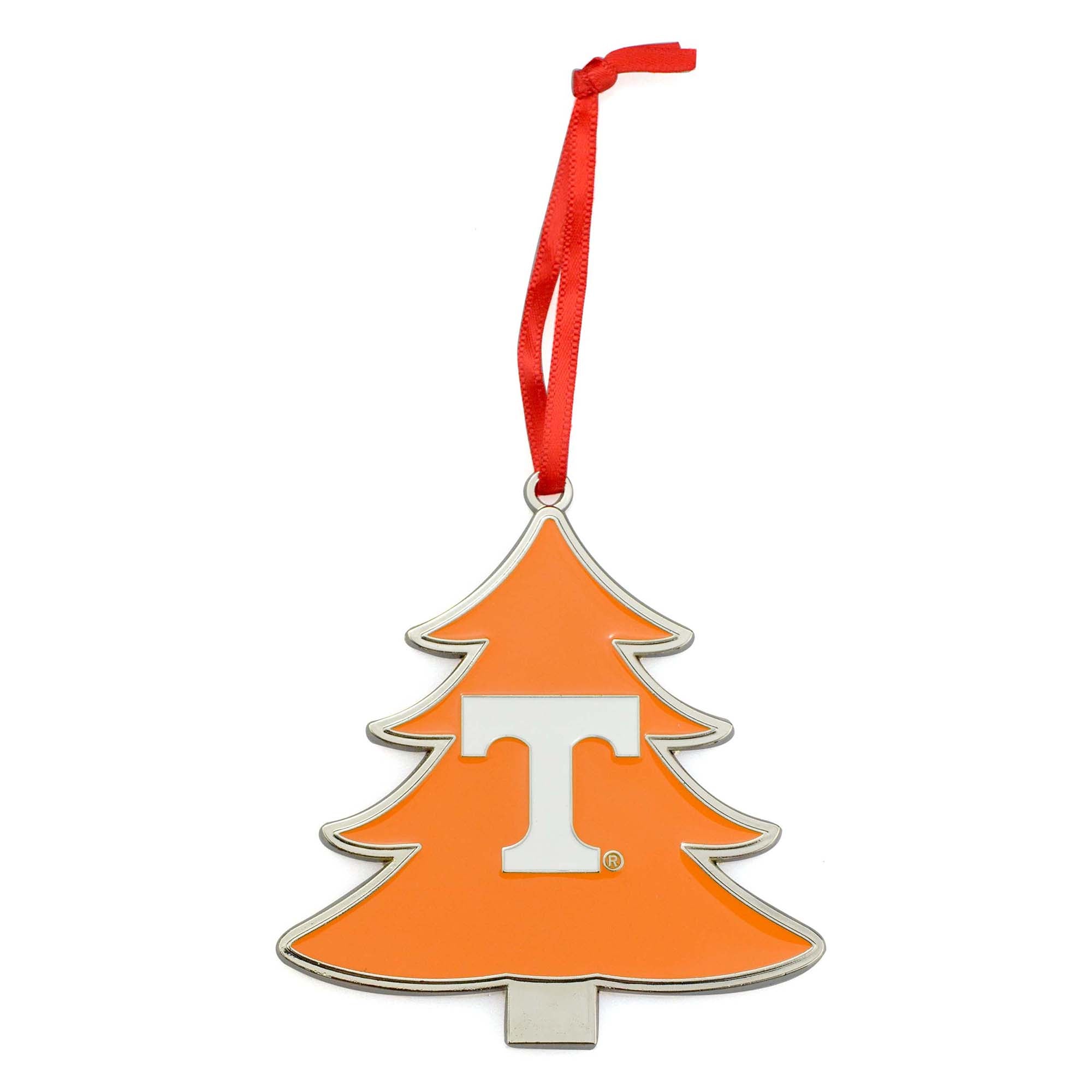 Tennessee Volunteers Tree Shaped Metal Christmas Ornament