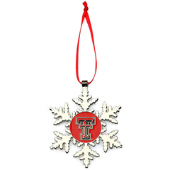 Texas Tech Red Raiders Snowflake Metal Christmas Ornament