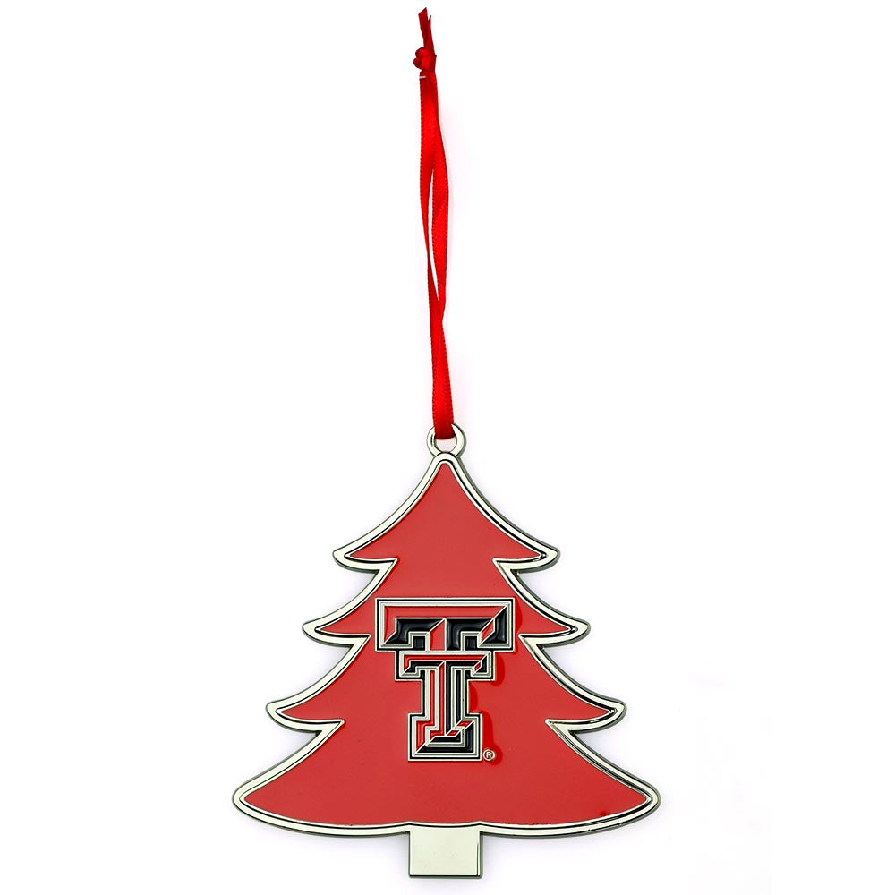 Texas Tech Red Raiders Tree Shaped Metal Christmas Ornament