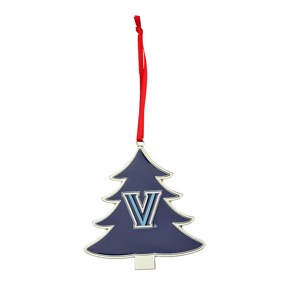 Villanova Wildcats Tree Shaped Metal Christmas Ornament