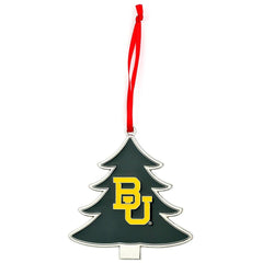 Baylor Bears Tree Shaped Metal Christmas Ornament
