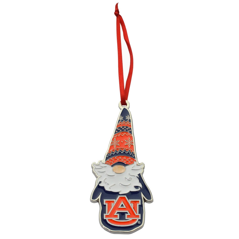 Auburn Tigers Gnome Metal Christmas Ornament
