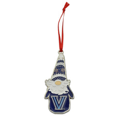 Villanova Wildcats Gnome Metal Christmas Ornament