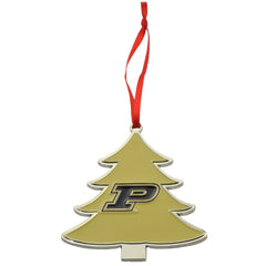Purdue Boilermakers Tree Shaped Metal Christmas Ornament