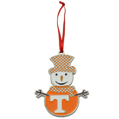 Tennessee Volunteers Snowman Metal Christmas Ornament