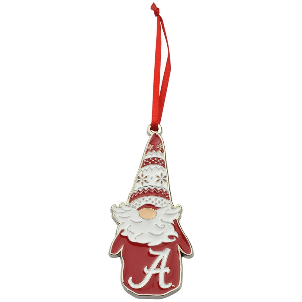 Alabama Crimson Tide Gnome Metal Christmas Ornament