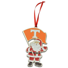 Tennessee Volunteers Santa Metal Christmas Ornament