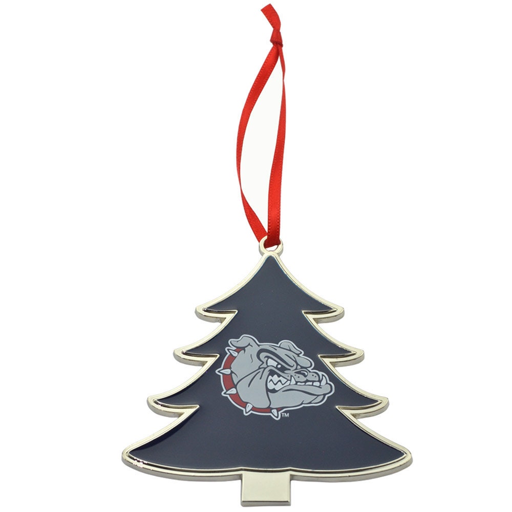 Gonzaga Bulldogs Tree Shaped Metal Christmas Ornament