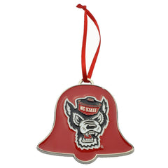 NC State Wolfpack Bell Shaped Metal Christmas Ornament