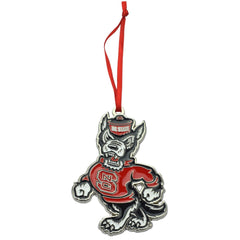 NC State Wolfpack Strutting Wolf Metal Christmas Ornament